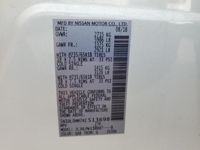 VIN 5N1DL0MM7KC513698 2019 Infiniti QX60, Luxe no.13