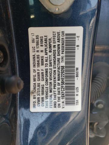 2017 HONDA CIVIC LX - 19XFC2F58HE229268