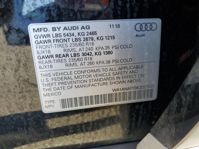 VIN WA1ANAFY0K2021831 2019 Audi Q5, Premium no.13