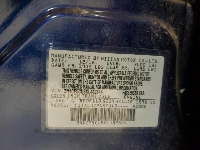 2019 NISSAN KICKS S - 3N1CP5CU8KL482844