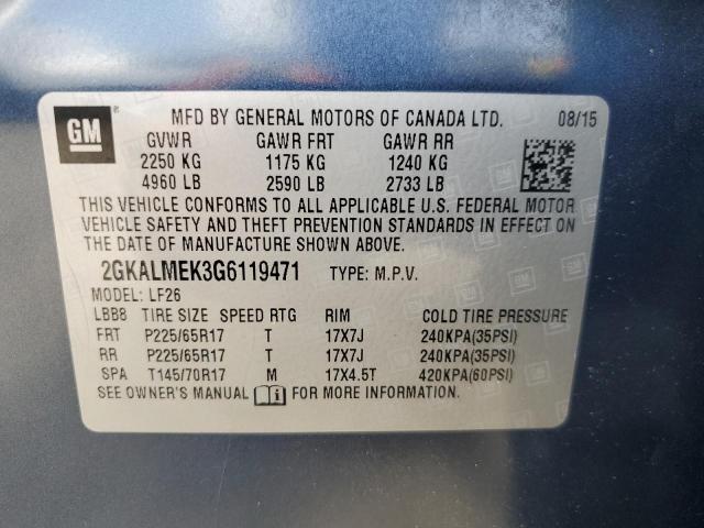 2016 GMC TERRAIN SL - 2GKALMEK3G6119471