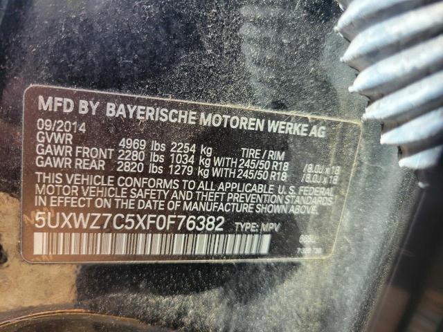 VIN 5UXWZ7C5XF0F76382 2015 BMW X3, Sdrive28I no.10