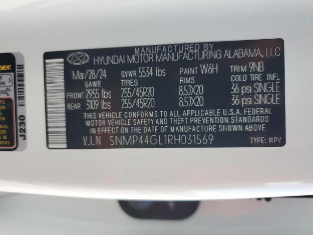 2024 HYUNDAI SANTA FE L 5NMP44GL1RH031569  68713114