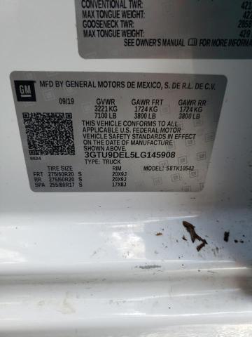 2020 GMC SIERRA K15 - 3GTU9DEL5LG145908