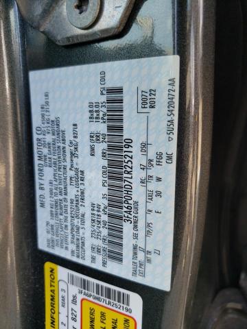 VIN 3FA6P0HD7LR252190 2020 Ford Fusion, SE no.12