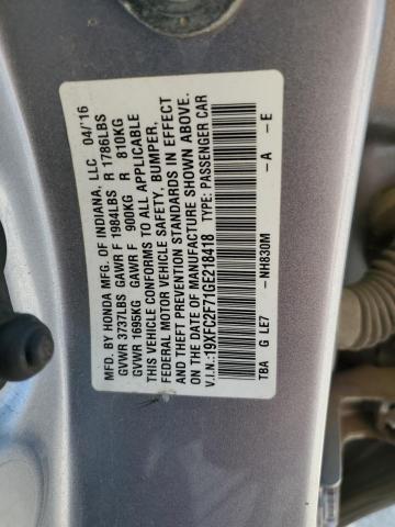 2016 HONDA CIVIC EX - 19XFC2F71GE218418