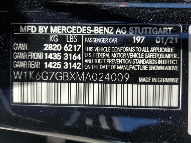 VIN W1K6G7GBXMA024009 2021 MERCEDES-BENZ S-CLASS no.12