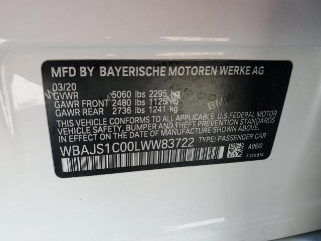 VIN WBAJS1C00LWW83722 2020 BMW 5 Series, 540 I no.13