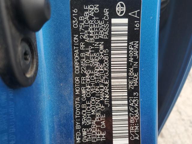 2016 TOYOTA SCION IM - JTNKARJE7GJ520815