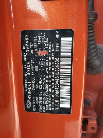 2017 HYUNDAI TUCSON LIM - KM8J33A48HU336638
