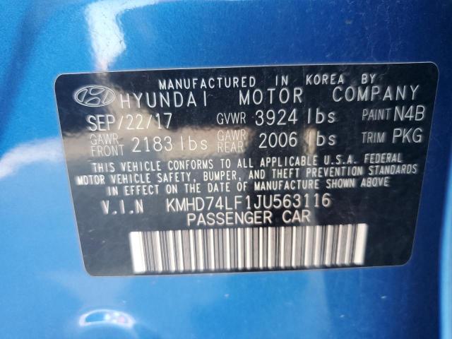 2018 HYUNDAI ELANTRA SE - KMHD74LF1JU563116