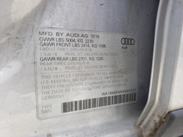 VIN WA18NAF46HA083339 2017 Audi A4, Premium Plus no.12