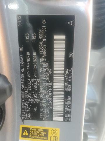 VIN 5TDJKRFH8FS147169 2015 Toyota Highlander, Xle no.13