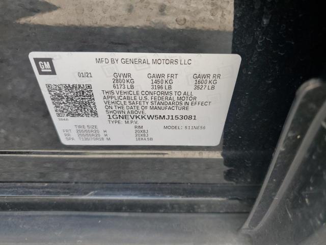2021 CHEVROLET TRAVERSE P - 1GNEVKKW5MJ153081