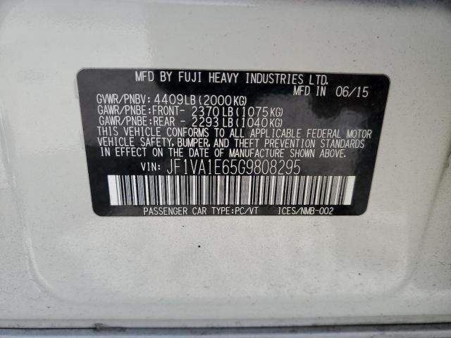 2016 SUBARU WRX PREMIU - JF1VA1E65G9808295