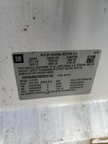 2016 CHEVROLET TAHOE K150 - 1GNSKBKC3GR235169