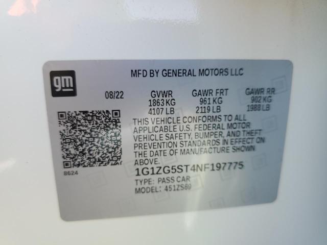 2022 CHEVROLET MALIBU RS - 1G1ZG5ST4NF197775