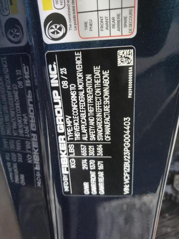 VIN VCF1ZBU23PG004403 2023 Fisker Ocean, Ocean One no.13