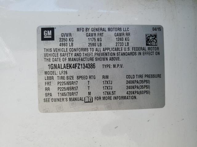2015 CHEVROLET EQUINOX LS - 1GNALAEK4FZ134386