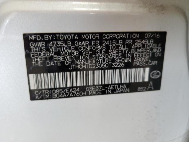 VIN JTHCM1D23G5013226 2016 LEXUS IS no.13