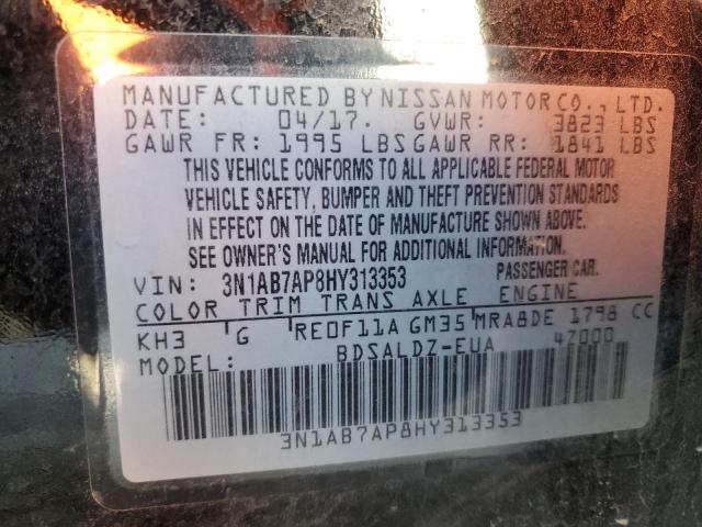 2017 NISSAN SENTRA S - 3N1AB7AP8HY313353