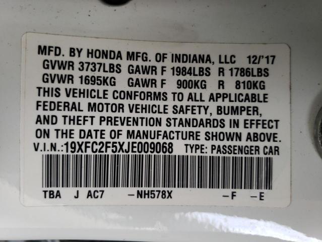 2018 HONDA CIVIC LX - 19XFC2F5XJE009068