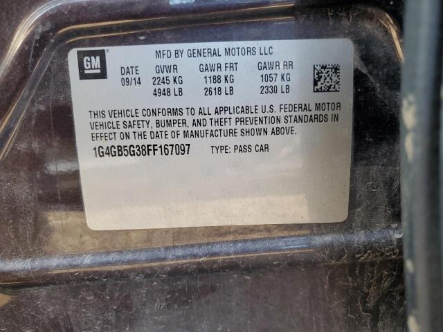 2015 BUICK LACROSSE - 1G4GB5G38FF167097