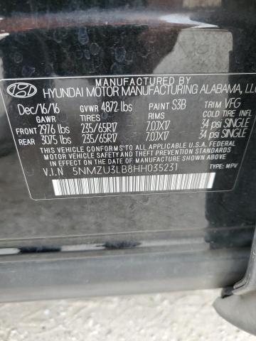 VIN 5NMZU3LB8HH035231 2017 Hyundai Santa Fe no.13