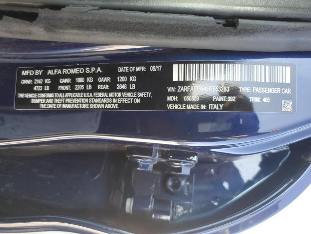 2017 ALFA ROMEO GIULIA TI - ZARFAEEN4H7553283