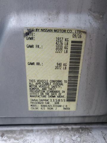 2017 NISSAN ALTIMA 2.5 - 1N4AL3AP4HC115855