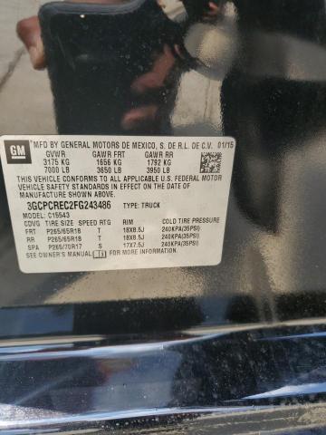 2015 CHEVROLET SILVERADO - 3GCPCREC2FG243486