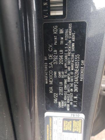2022 KIA FORTE FE - 3KPF24AD2NE485155