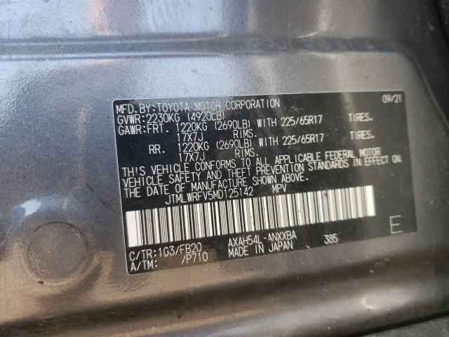 2021 TOYOTA RAV4 LE - JTMLWRFV5MD125142