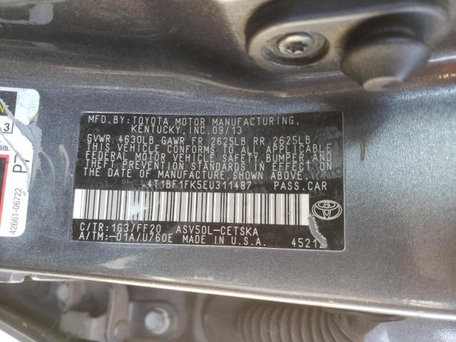 VIN 4T1BF1FK5EU311487 2014 Toyota Camry, L no.13