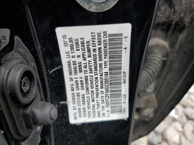 VIN 19XFC2F54GE205144 2016 Honda Civic, LX no.13