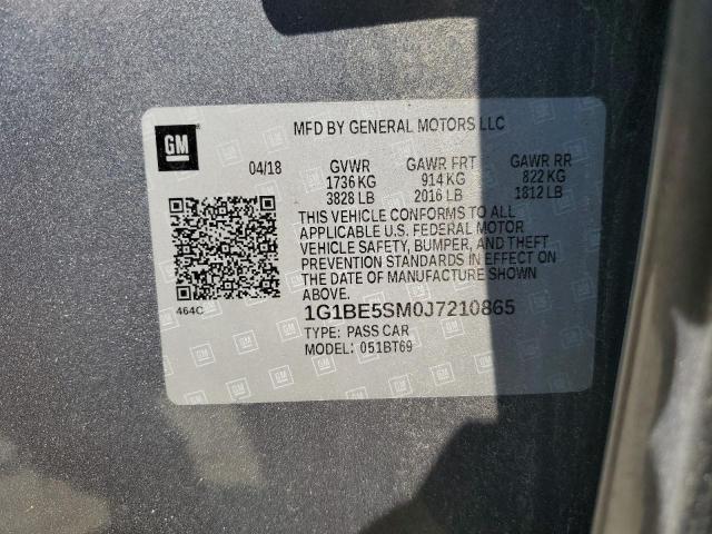 2018 CHEVROLET CRUZE LT - 1G1BE5SM0J7210865