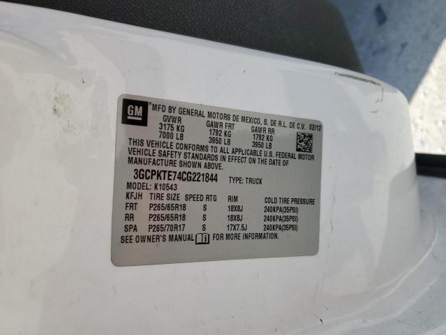 2012 CHEVROLET SILVERADO - 3GCPKTE74CG221844