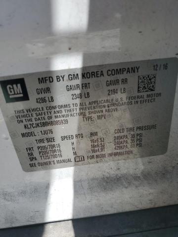 2017 CHEVROLET TRAX LS - KL7CJKSB0HB085939