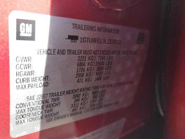 2020 GMC SIERRA K15 - 1GTU9FEL0LZ239030