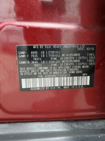 2015 SUBARU OUTBACK 2. - 4S4BSBNC7F3313728