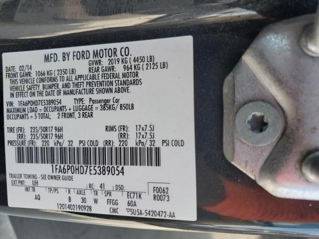 VIN 1FA6P0HD7E5389054 2014 Ford Fusion, SE no.13