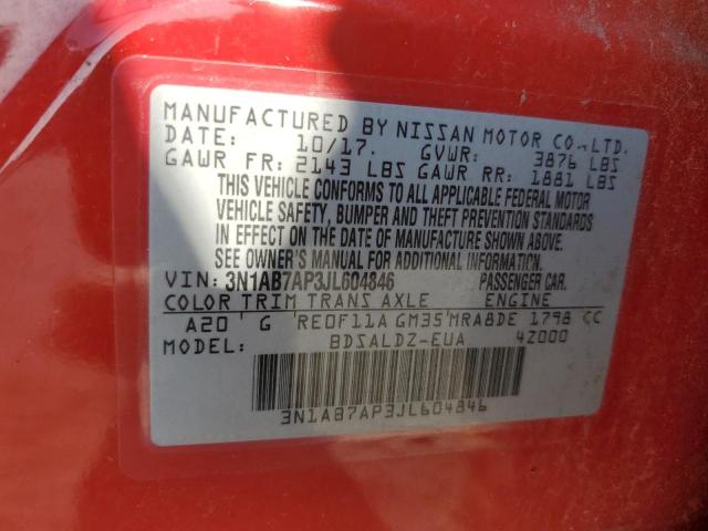 2018 NISSAN SENTRA S - 3N1AB7AP3JL604846