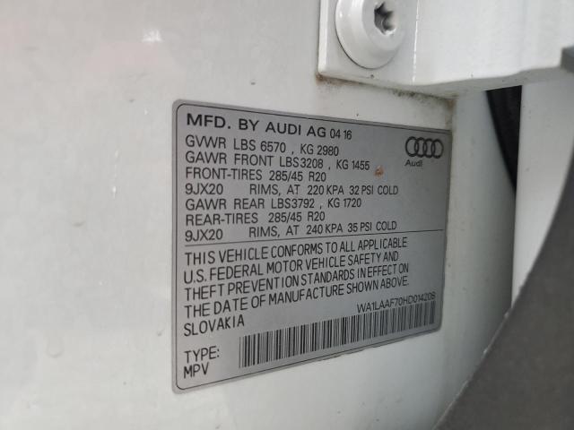 VIN WA1LAAF70HD014208 2017 AUDI Q7 no.13