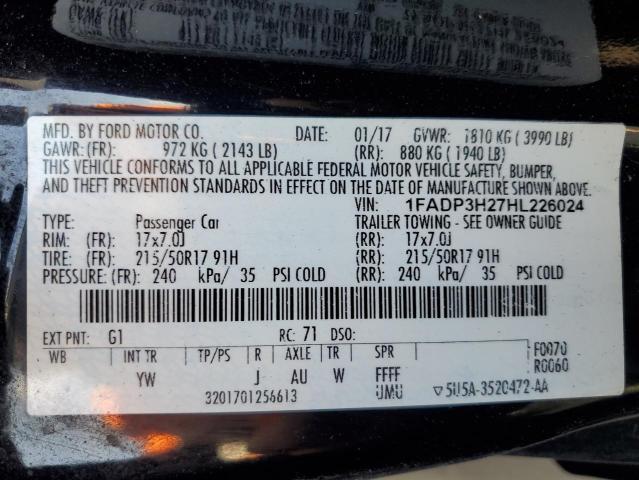 2017 FORD FOCUS SEL - 1FADP3H27HL226024