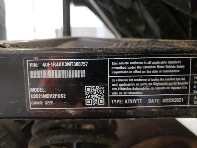 2021 ATV SIDEBYSIDE 4UF1R4KB3MT300757