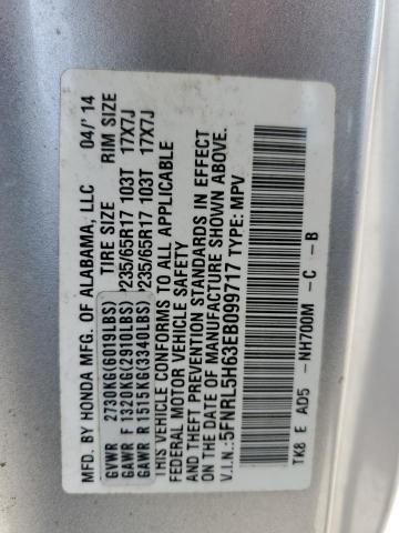 VIN 5FNRL5H63EB099717 2014 Honda Odyssey, Exl no.14