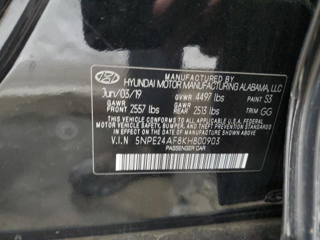 2019 HYUNDAI SONATA SE 5NPE24AF8KH800903  68730974