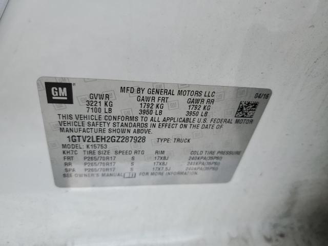 2016 GMC SIERRA K15 - 1GTV2LEH2GZ287928