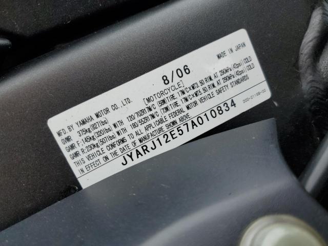 2007 YAMAHA YZFR6 - JYARJ12E57A010834