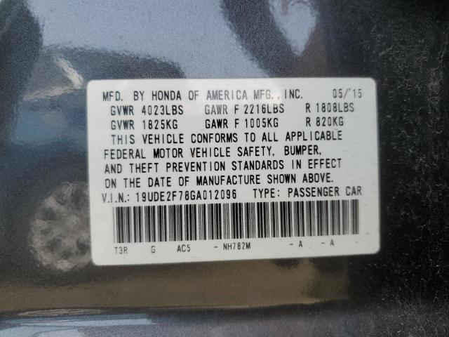 2016 ACURA ILX PREMIU - 19UDE2F78GA012096